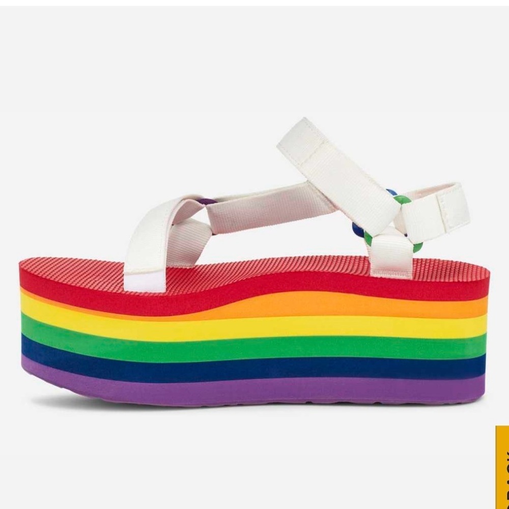 Teva Platform Universal Rainbow Pride Sandals Lgb… - image 3
